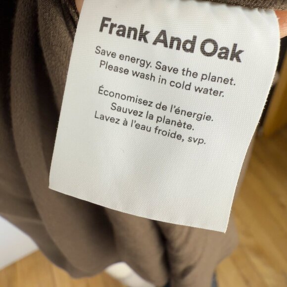 FRANK & OAK Minimalist 90s inspired Brown Slip Dress sz M - Picture 9 of 9